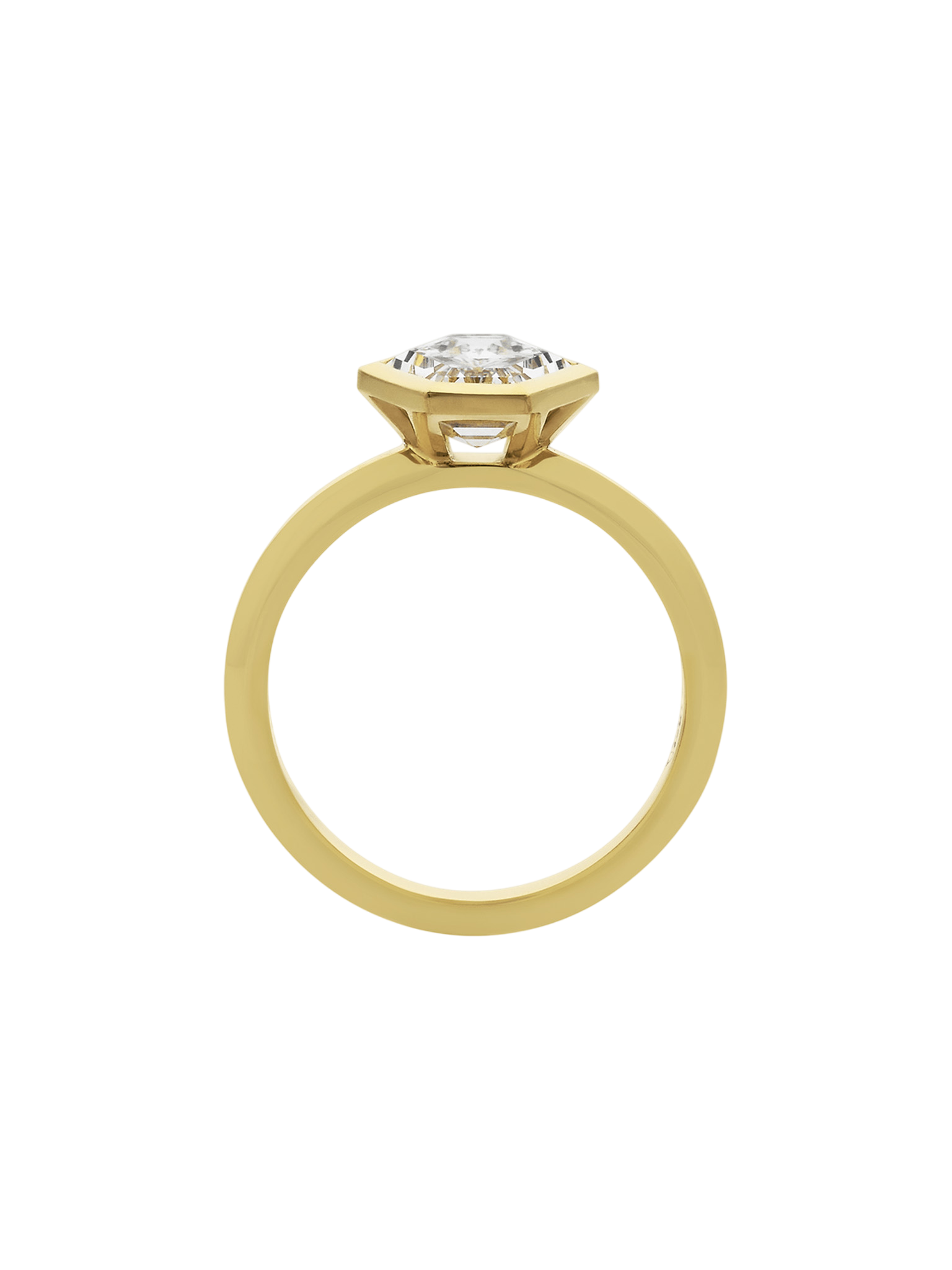 Frida hexagonal cut diamond ring